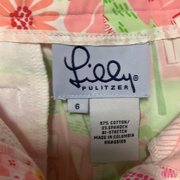 Lilly Pulitzer Crop Pants Spring 2005 - Negresco Multi Colorful World - Picture 4 of 5